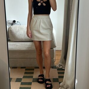 Aritzia vegan leather skirt